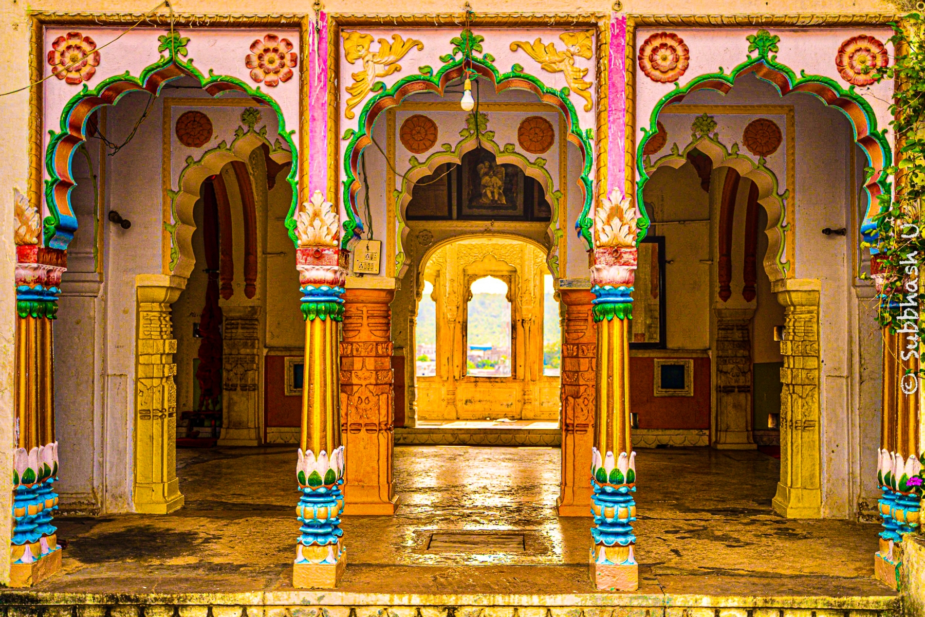 ' The wall of Colors.' Omkareshwar, MP